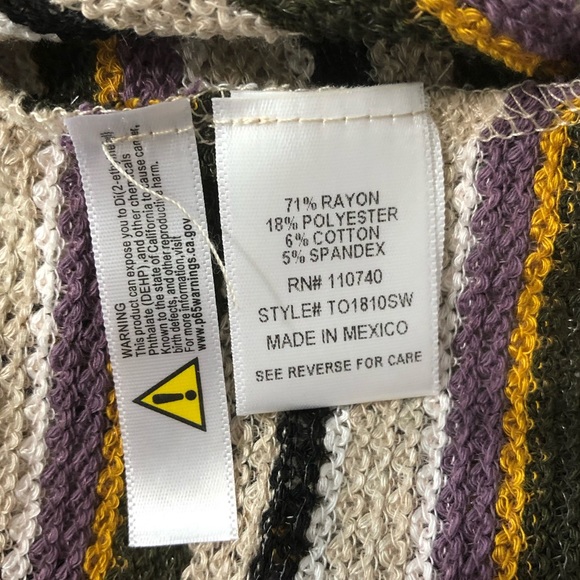 NWT The Line of Style Oversize Knit Crop Top Sz M - Picture 7 of 7